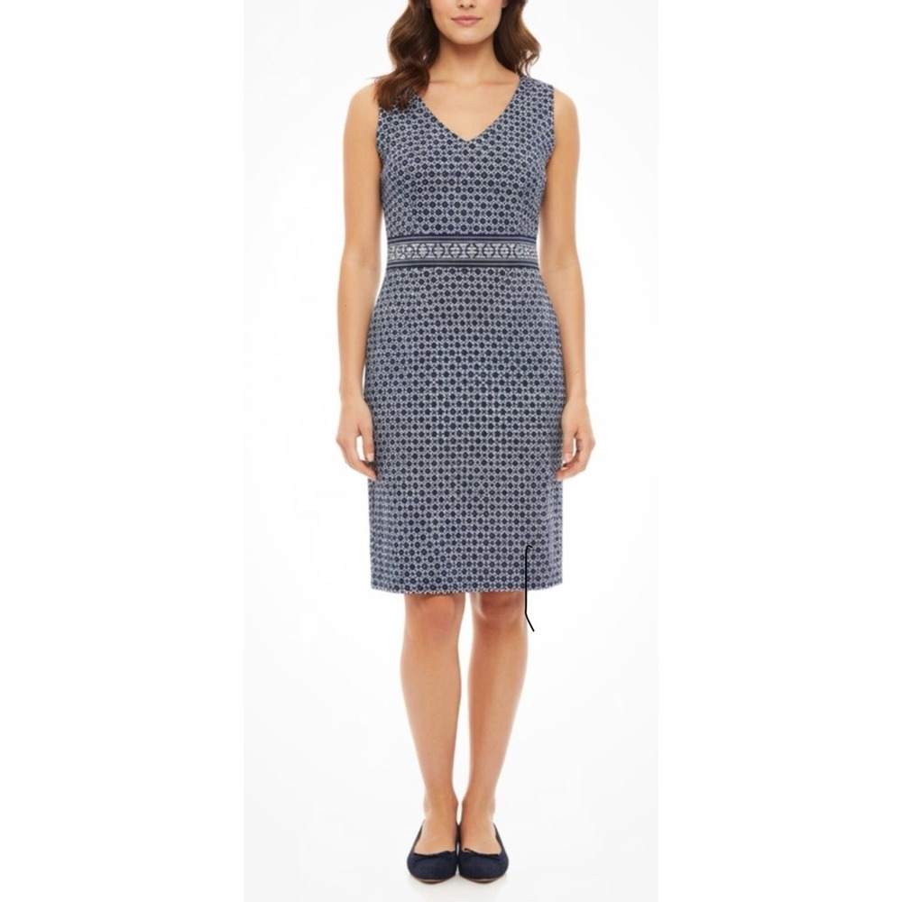 Tory Burch Women's Navy Blue Sheath Dress Size 6 GORGEOUS dress - Picture 15 of 16